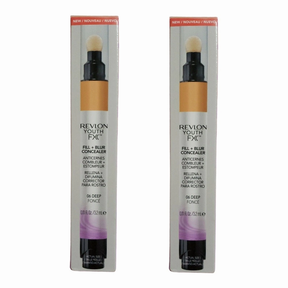 Pack of 2 Revlon Youth Fx Fill   Blur Concealer, Deep 06