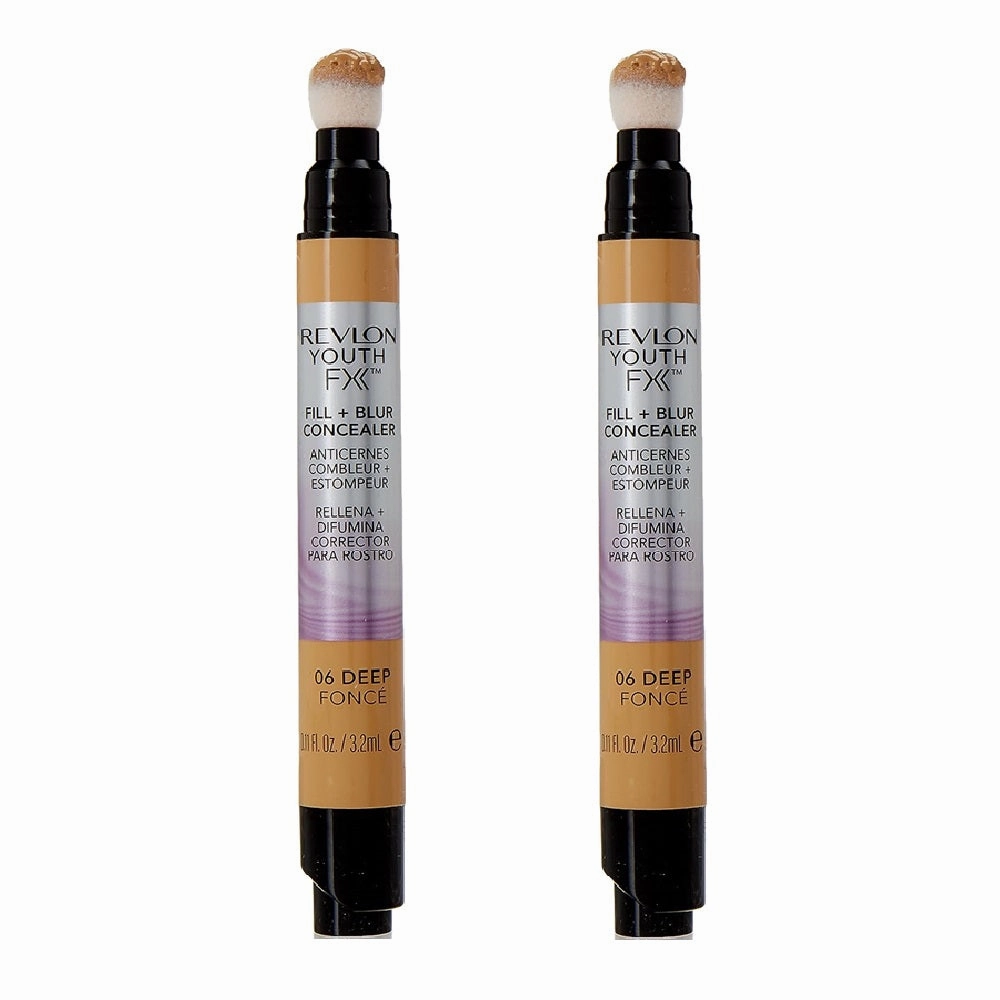 Pack of 2 Revlon Youth Fx Fill   Blur Concealer, Deep 06
