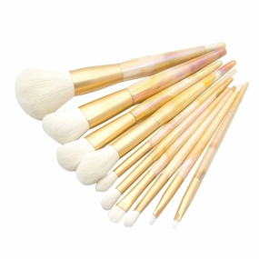 PartyKindom Dense Soft Makeup Brush Set 10 Pcs Kit Includes Foundation Eye Shadow Blush Contouring Brushes Makeup Kit for Women Men Professional
