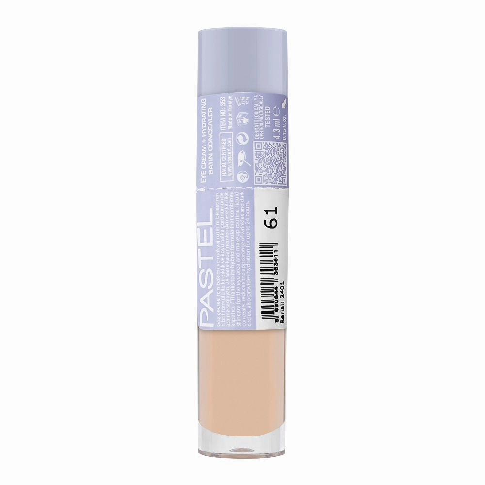 Pastel Eye Cream   Hydrating Satin Concealer, 4.3ml, No. 61