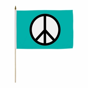 Peace 12x18in Stick Flag