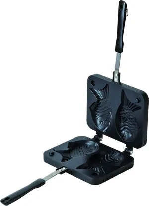 PEARL METAL D-6536 Taiyaki, Snack DESEII, Fluorine Processed, Outdoor, Camping, Approx. Length 14.6 x Width 7.1 x Height 1.4 inches (370 x 180 x 35 mm)