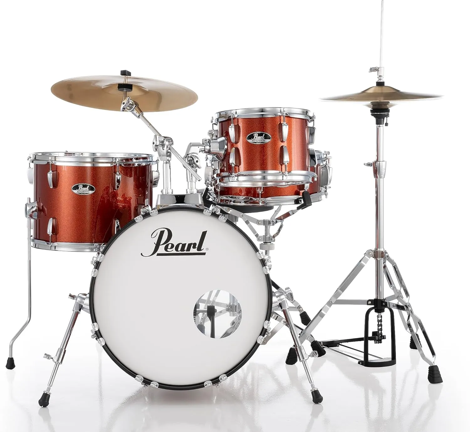 Pearl Roadshow Drum Set 4-Piece Complete Kit with Cymbals and Stands (RS584C/C749)