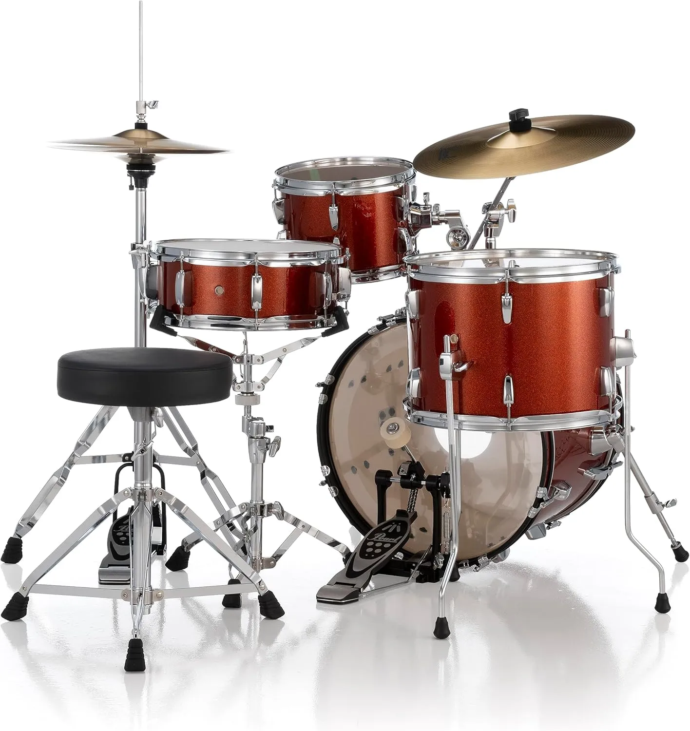 Pearl Roadshow Drum Set 4-Piece Complete Kit with Cymbals and Stands (RS584C/C749)