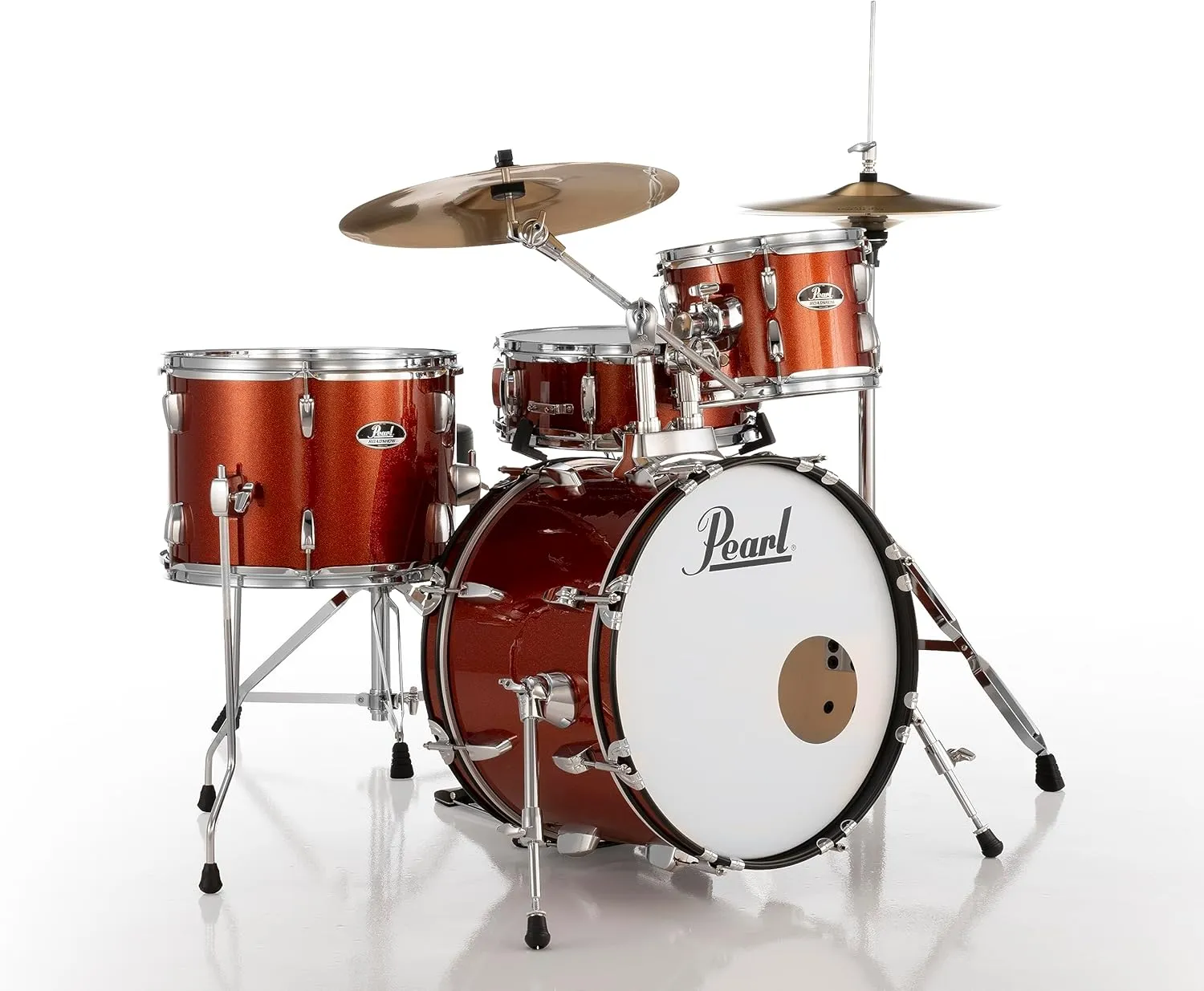 Pearl Roadshow Drum Set 4-Piece Complete Kit with Cymbals and Stands (RS584C/C749)