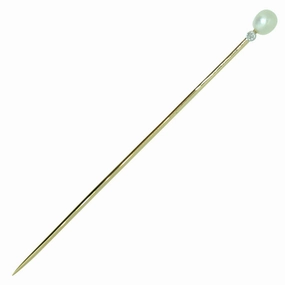 Pearl & Diamond Stick Pin