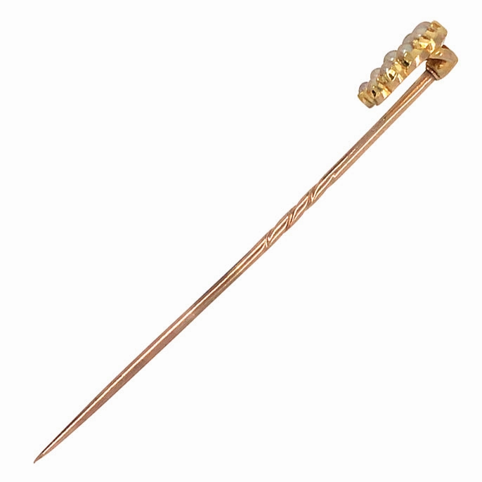 Pearl Horse Shoe Tie Pin