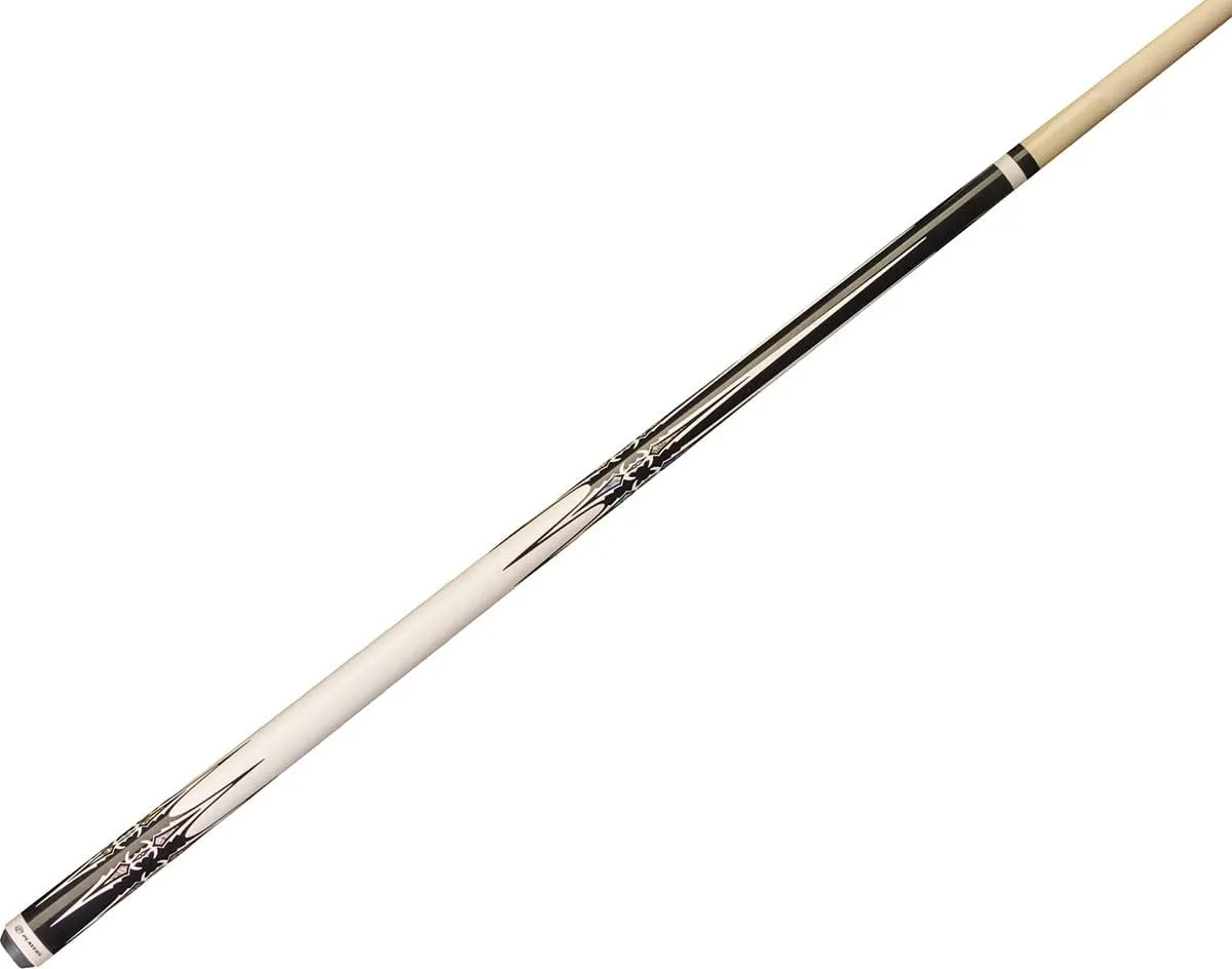 Players G-4112 Black & White, Mother of Pearl Daggers Pool/Billiards Cue Stick