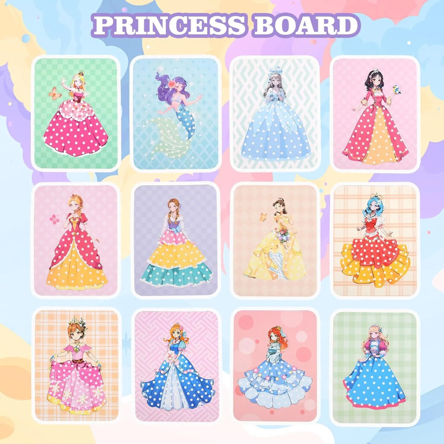 Poke in Art Crafts for Kids Ages 4-8 - Fabric Art Frenzy Birthday Easter Christmas DIY Gifts Toys for Kids Girls Age 4, 5, 6, 7, 8, 9 (Magical Princesses)