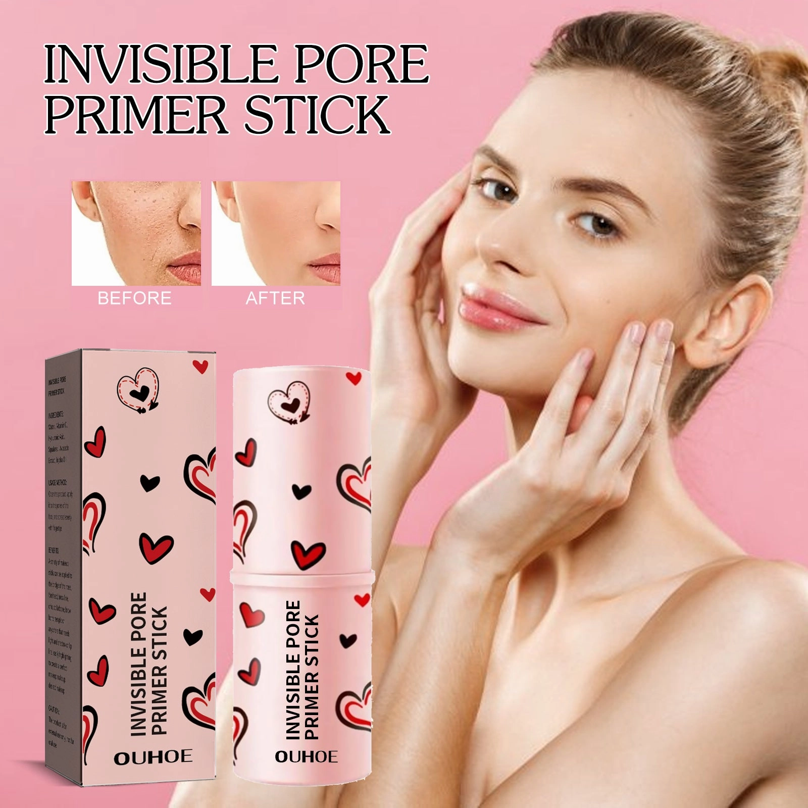 Pore Invisible Stick, Brightening Skin Tone Concealer Invisible Pore Smoothing Pre-Makeup Stick