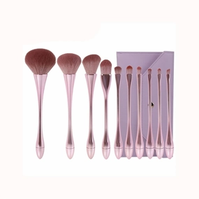 Professional Makeup Brushes, Foundation Blending Concealer Eyeshadow Eyebrow Eyeliner, Beauty Tools 10 Piece Sets (Color : Purple)