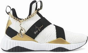 Puma Womens Baby Phat X Defy Mid Sneakers Shoes - White