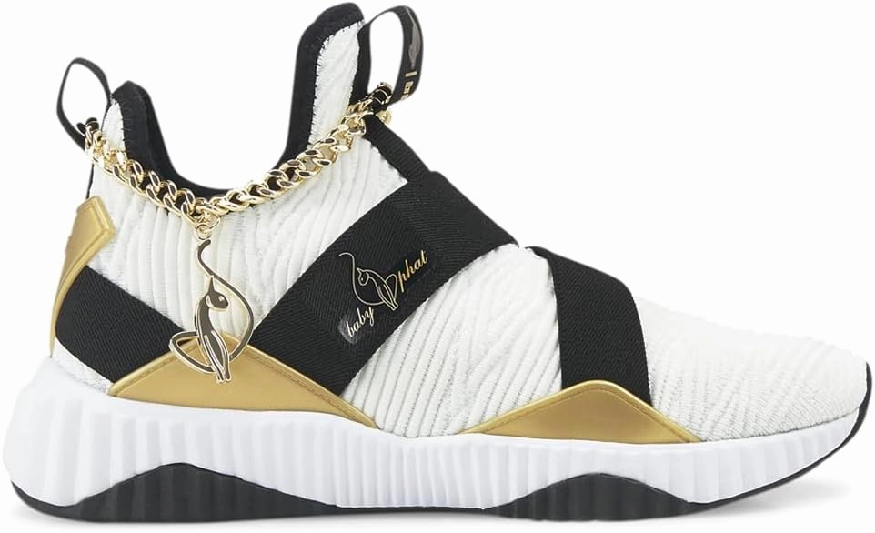 Puma Womens Baby Phat X Defy Mid Sneakers Shoes - White