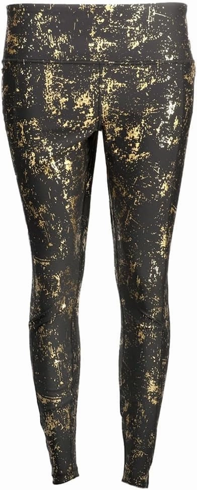 PUMA Womens Metallic Shine Athletic Leggings Casual - Black, Gold - Size S