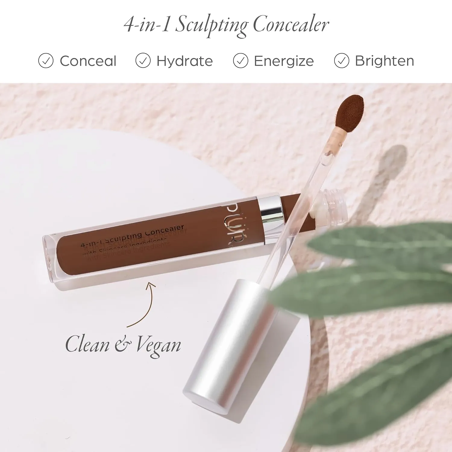 PUR Beauty 4-in-1 Sculpting Concealer for Women - Conceals, Brightens, Plumps & Corrects - Hydrating & Moisturizing Makeup Concealer with Medium to Full Coverage for Dark Circles