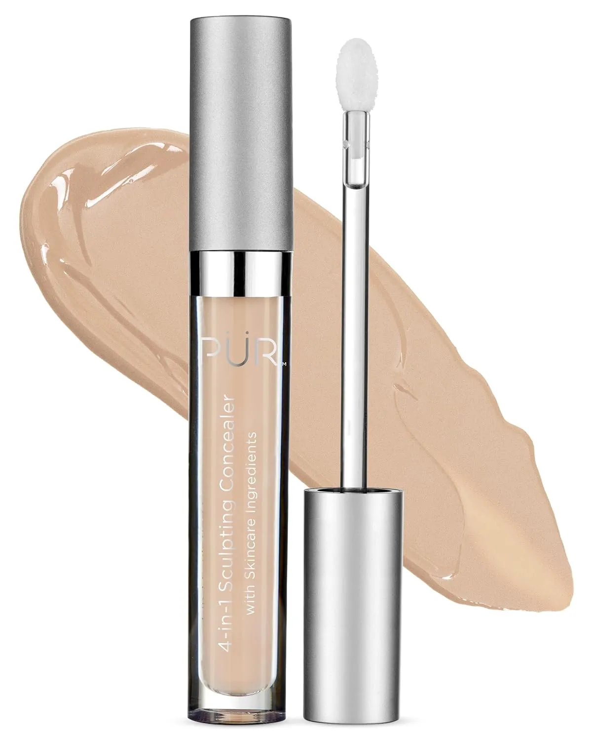 PUR Beauty 4-in-1 Sculpting Concealer for Women - Conceals, Brightens, Plumps & Corrects - Hydrating & Moisturizing Makeup Concealer with Medium to Full Coverage for Dark Circles