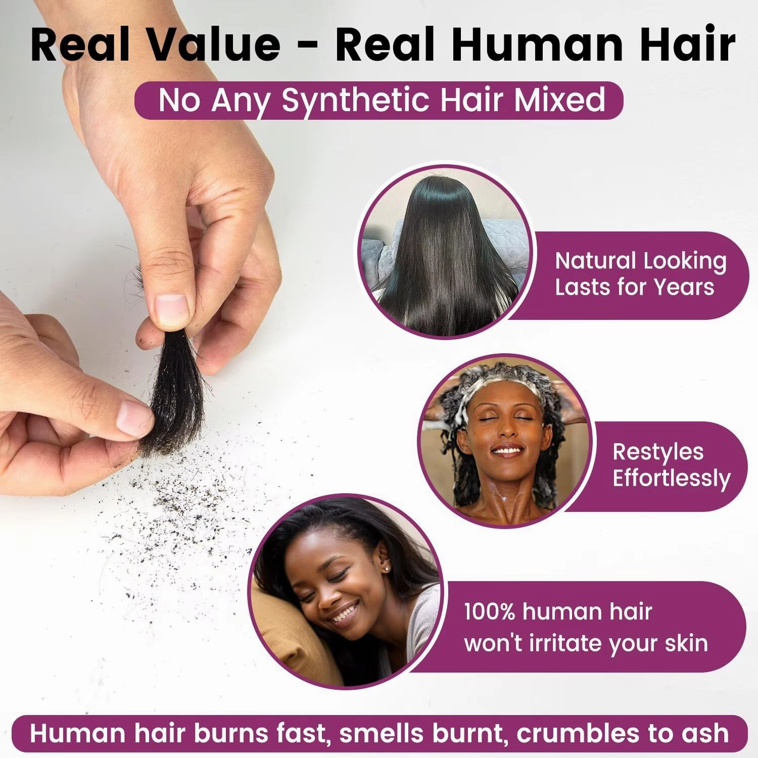 Real HD Lace Closure, 0.11mm Thin Silk Straight Human Hair Closure Pre Plucked with Baby Hair Brazilian Virgin Thin Invisible 4x4 Lace Closure Serrated Edge 14 Inch Closure