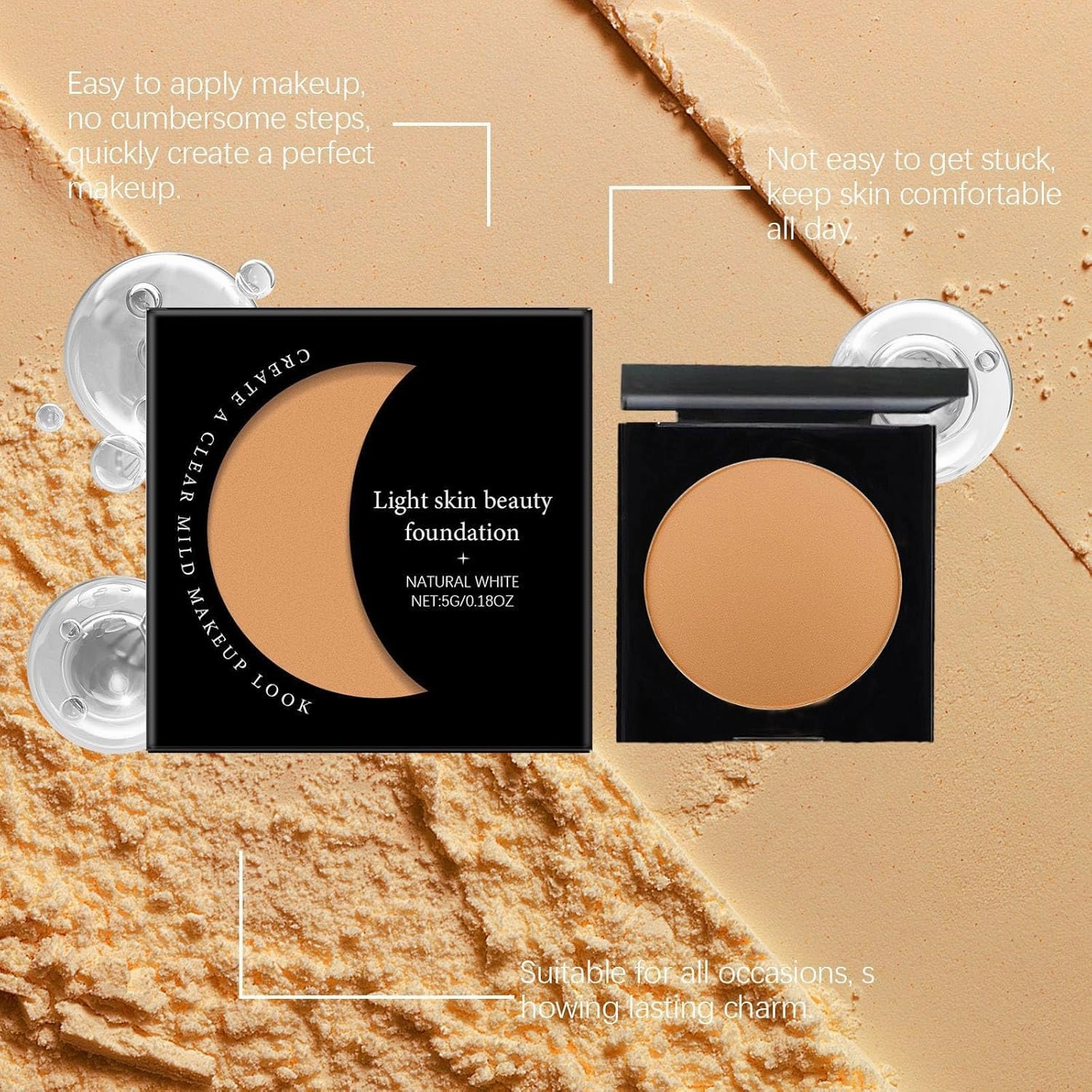 Remainderh Eyes Under Eye Brightener,Conceal & Brighten Dark Circles,Waterproof Under Eyes CC Concealer, Long-Lasting Moisturizing (Natural)