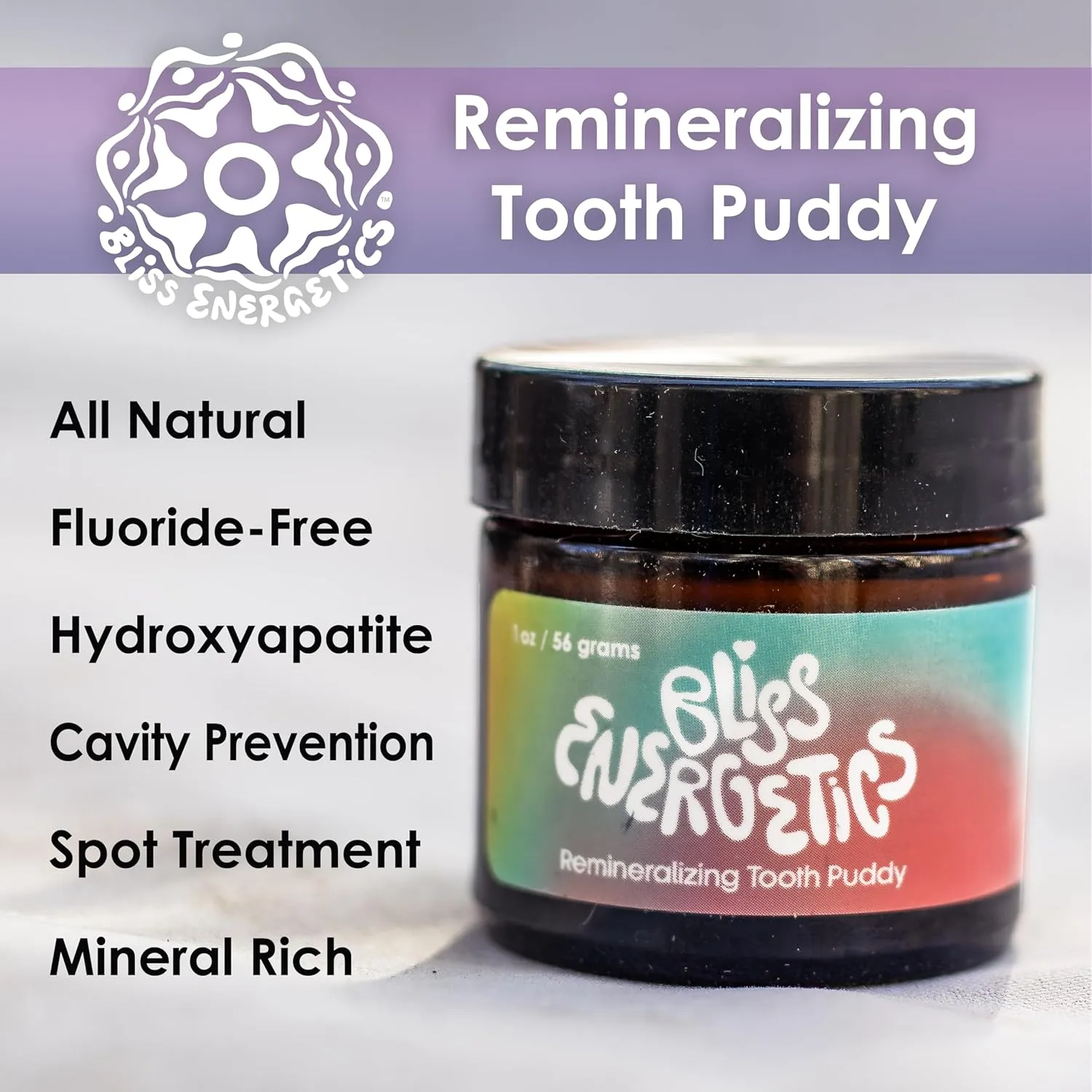 Remineralizing Tooth Puddy | Fluoride-Free with Hydroxyapatite | Remineralization | All Natural Ingredients & Preservative Free | Mineral-Rich Spot Treatment 2oz