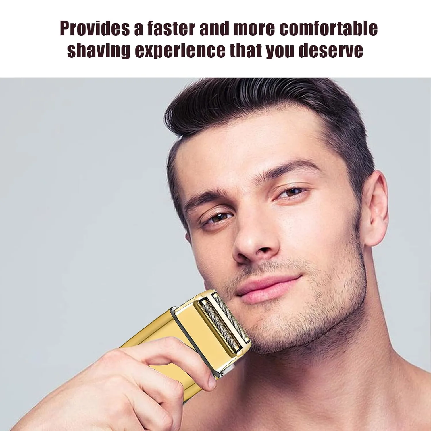 Replacement Foil and Cutters Compatible with BaBylissPRO Double Foil Shaver, Replacement Foil Compatible with BaBylissPRO FXFS2 Shaver,2 PACK (Golden)