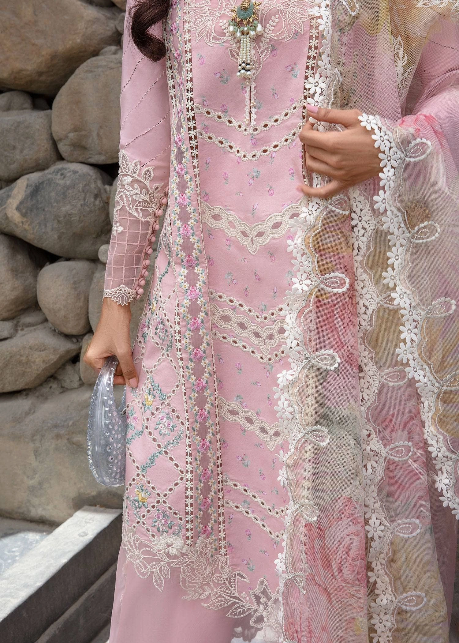 Restocked/Crimson Luxury Lawn 24/7B/Rose Pink