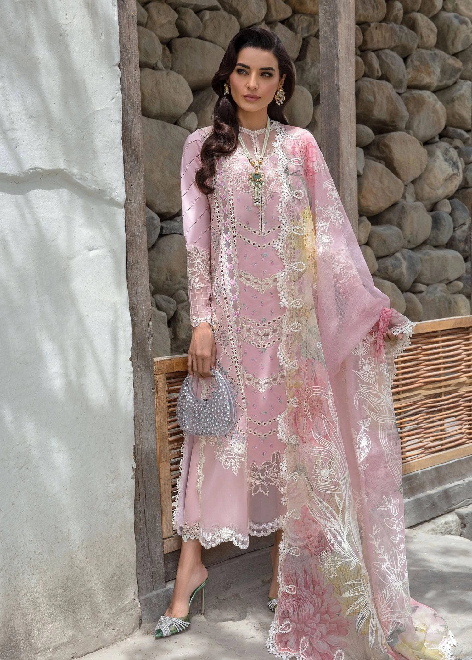 Restocked/Crimson Luxury Lawn 24/7B/Rose Pink