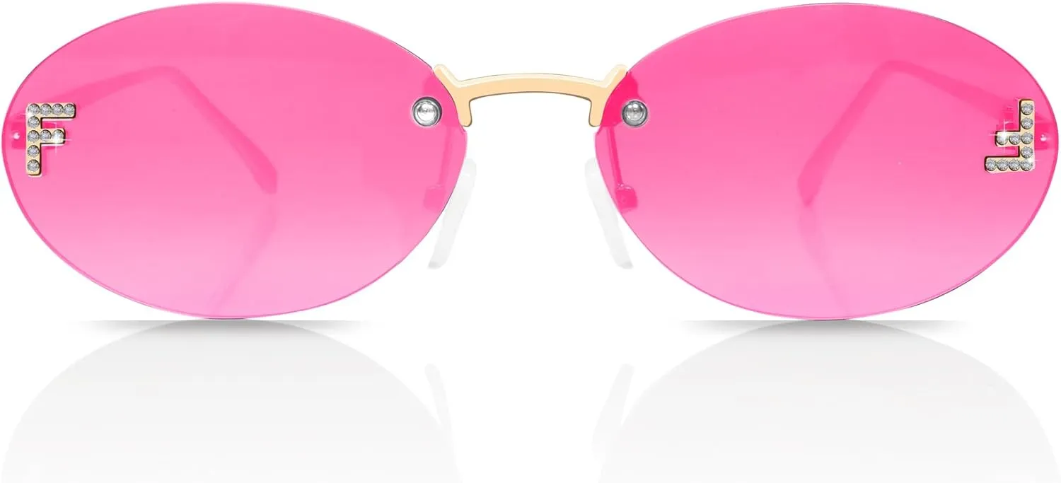 Retro Oval Y2K Sunglasses for Women Men, 2025 Trendy Chic Narrow Gold Metal 90s Sun Glasses Small Sunnies