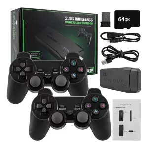 Retrostick Video Game Stick - Built-in 20000  Games (64GB Memory Card), Nostalgia Mini Video Game Console, Amazing Emulation Quality with 4K HDMI Output   2X 2.4G Wireless Controllers