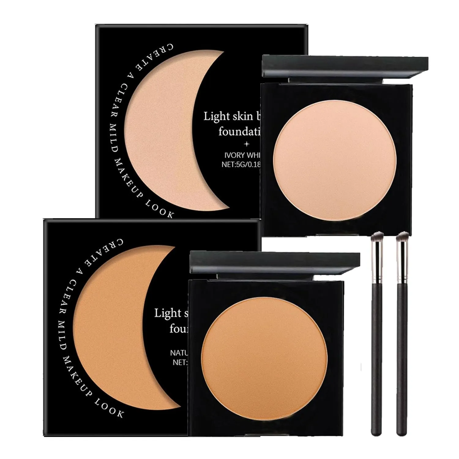 Reveal Radiant Eyes Under Eye Brightener, Conceal & Brighten Dark Circles, Remainderh Under Eye Corrector, Light Skin Beauty Foundation, Moisturizing Full Coverage Under Eye Concealer (Set)