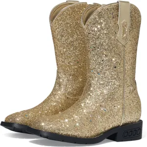 Rollda Girls Cowboy Boots Glitter Western Boots Sequin Cowgirl Boots for Girls