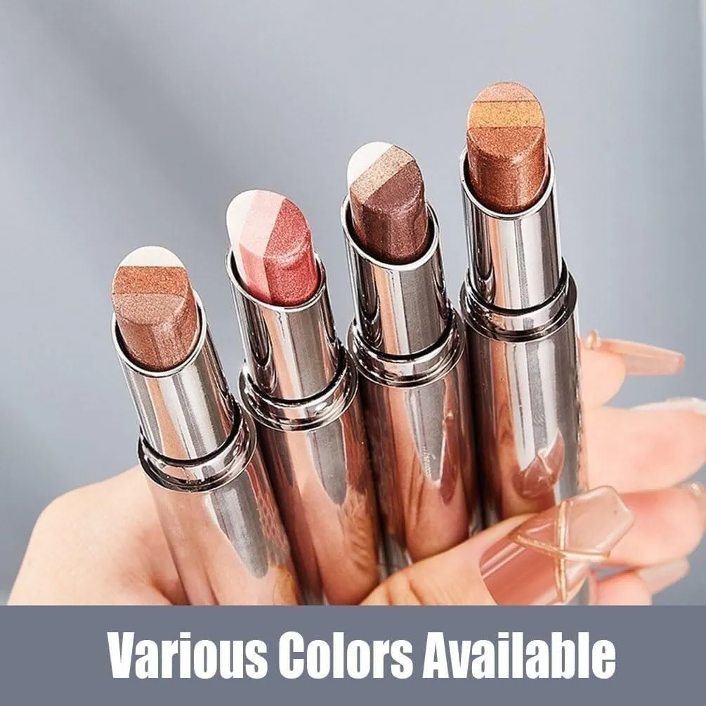 Roseionly Waterproof Gradient Shimmer Eye-Shadow Stick, 2026 New Shimmer Gradient Three-Color Stick, Waterproof & Long-Lasting, Effortless Eye Makeup(4PCS Mix)