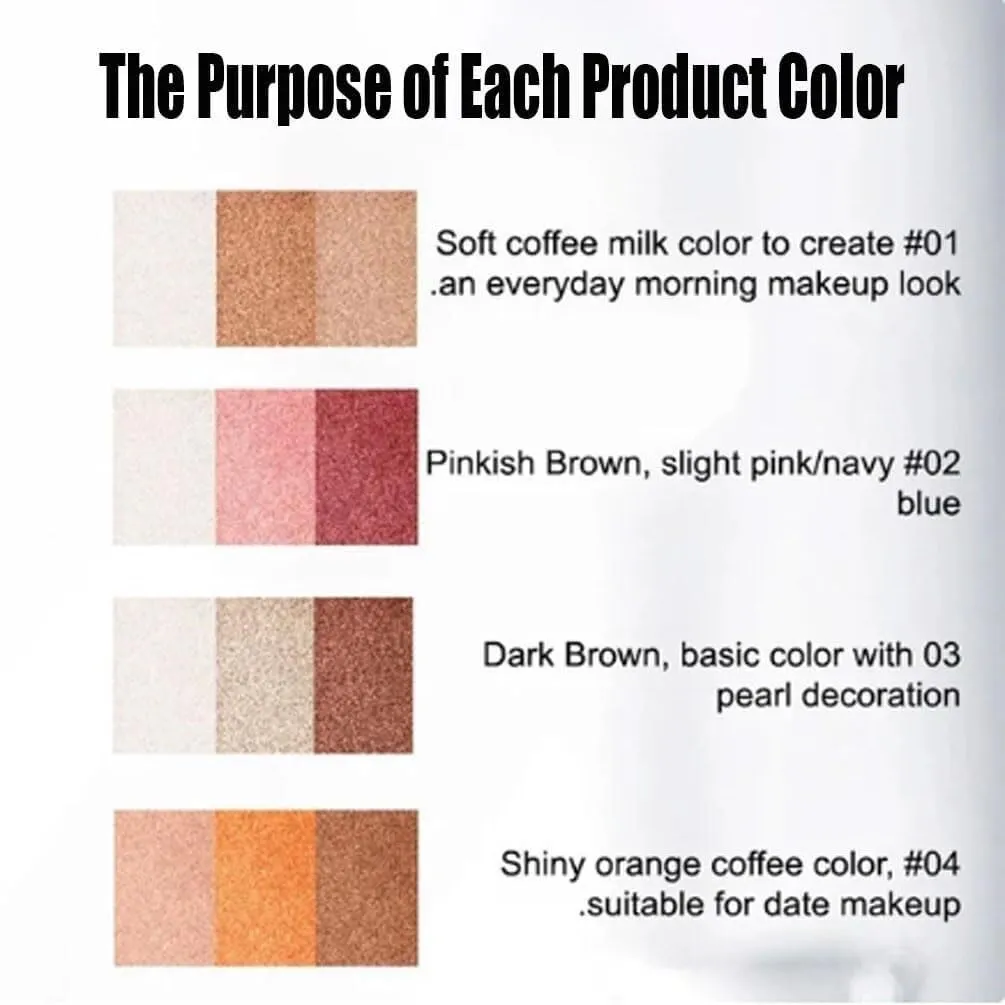 Roseionly Waterproof Gradient Shimmer Eye-Shadow Stick, Shimmer Gradient Three-Color Stick, Waterproof & Long-Lasting Eyeshadows Pen, Effortless Eye Makeup(Mix)