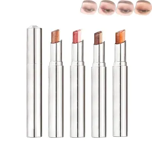 Roseionly Waterproof Gradient Shimmer Eye-Shadow Stick, Shimmer Gradient Three-Color Stick, Waterproof & Long-Lasting Eyeshadows Pen, Effortless Eye Makeup(Mix)
