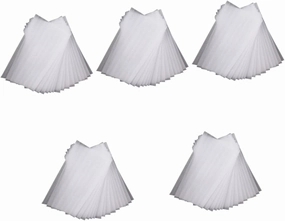 SaditY 250 Sheets Pearl cotton highlighter hair dye brush and bowl balayage hair bleach paper hair dye foil papers mixing paddle hair coloring paper strips Foam Mecha white recyclable, Whitex5pcs