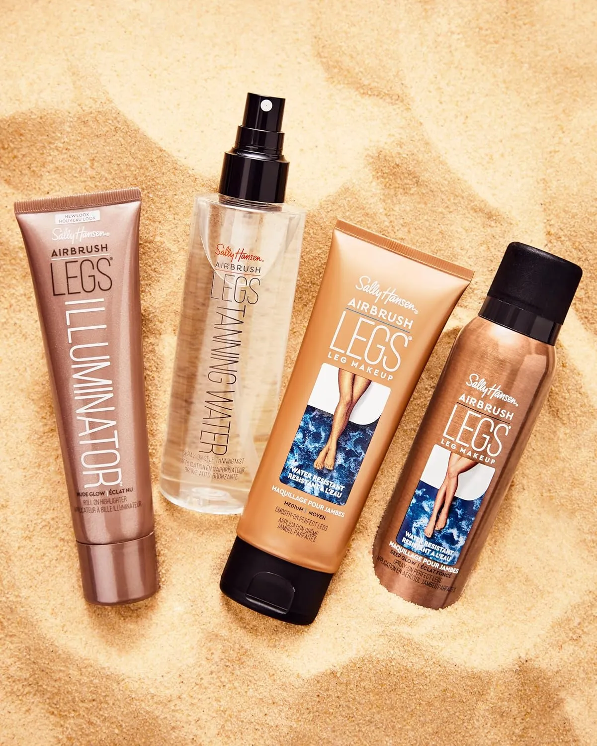 Sally Hansen Airbrush Legs® Illuminator™, Leg Makeup, Golden Glow, Easy Application, Flawless Looking Legs, Rollerball Applicator