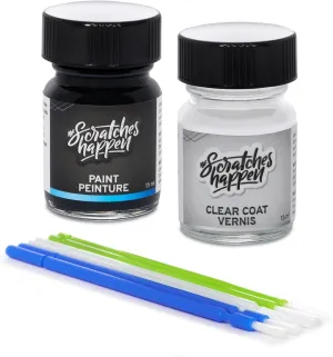 ScratchesHappen Exact-Match Touch Up Paint Kit - Majestic Black Pearl (NH-893P) for Acura - Essential (Paint   Clear Coat)