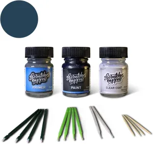ScratchesHappen Exact-Match Touch Up Paint Kit - Newport Blue Pearl (34Z/64Z) for Subaru - Preferred (Paint   Clear Coat   Primer)
