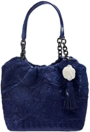 Sharif Legacy Leather Shoulder Bag, Rose Quilted, Marbleized Design, 13L x 6W x 11H inches, Multiple Colors