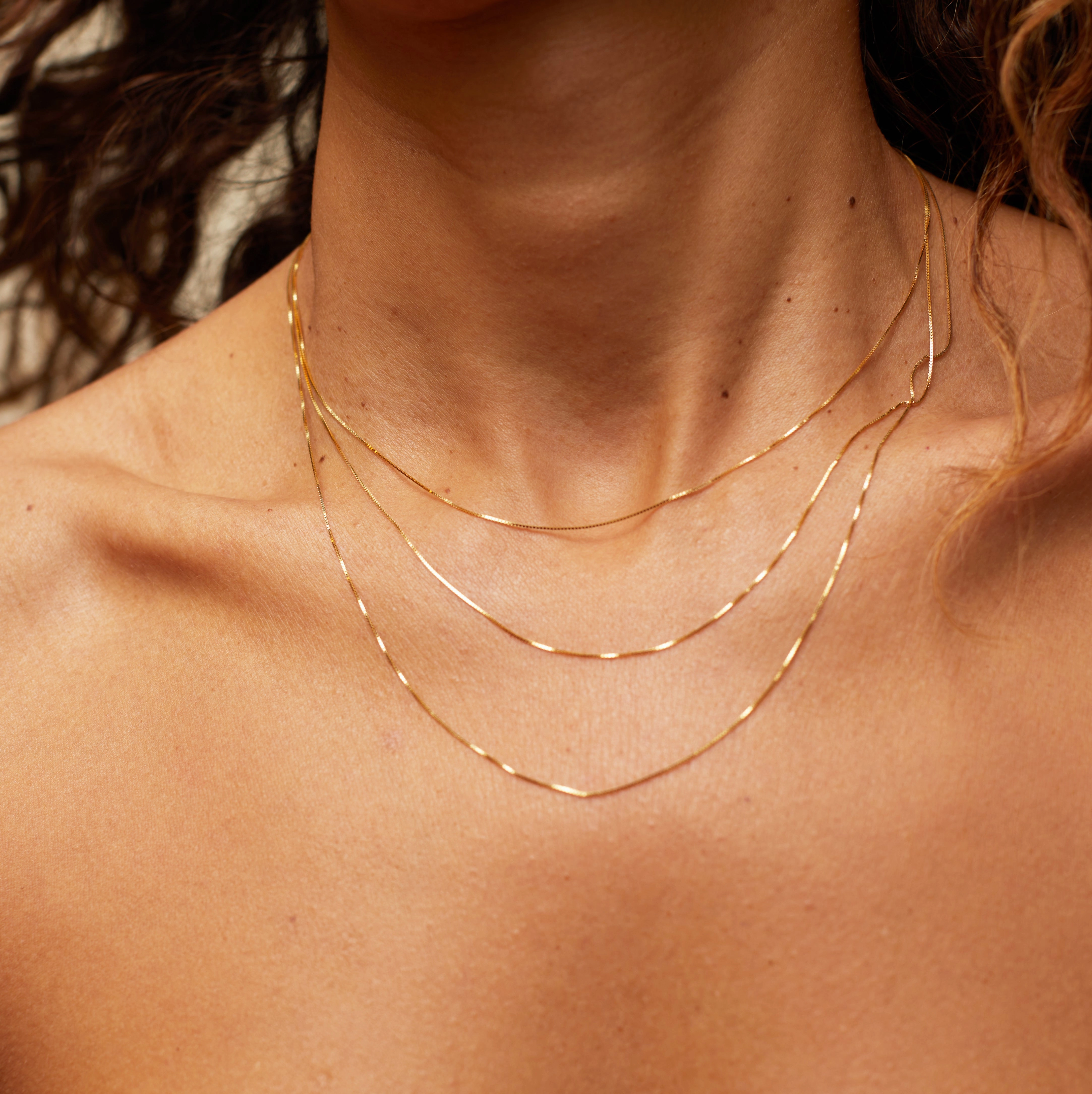 Shimmering Box Chain Necklace