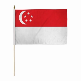 Singapore 12x18in Stick Flag
