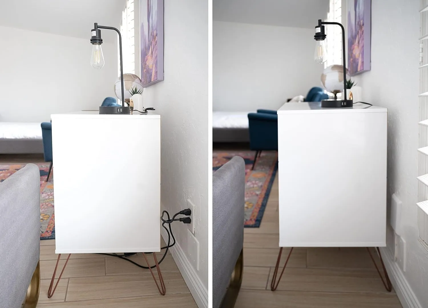 Sleek Socket Original & Patented Ultra-Thin Outlet Concealer With Cord Kit, Flat Extension With Multi Outlets Power Strip, Ideal for Home Improvement, Hide Bulky and Messy Cords
