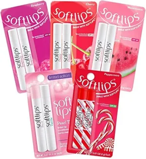 Softlips Lip Protectant 6 Flavor Ultimate Holiday Variety Pack (10 Sticks)