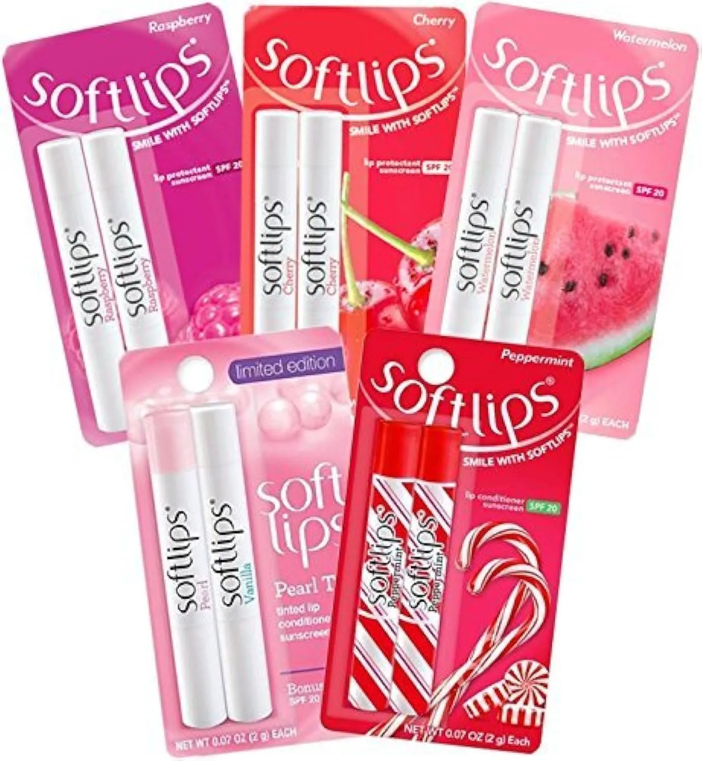 Softlips Lip Protectant 6 Flavor Ultimate Holiday Variety Pack (10 Sticks)