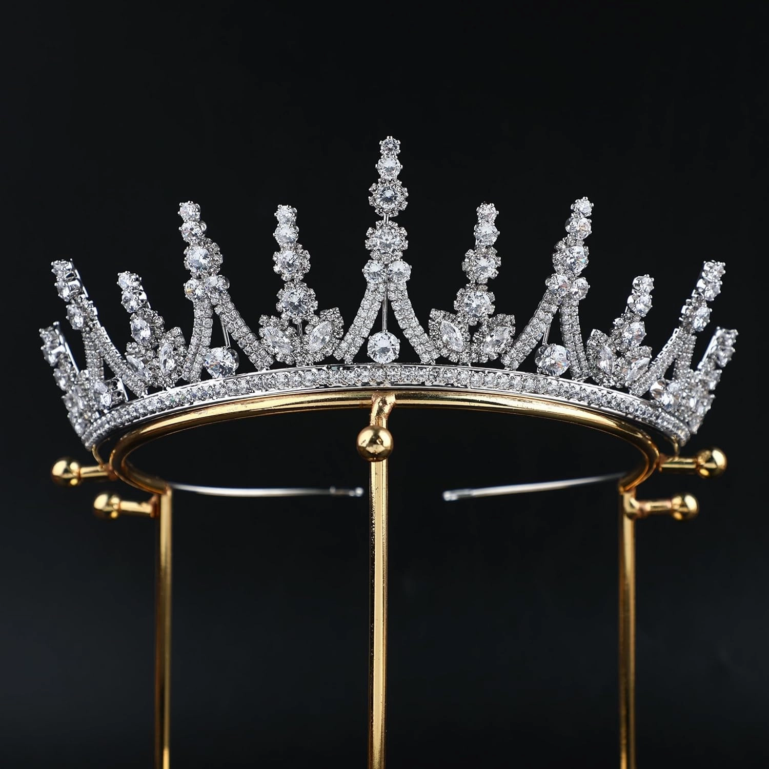 Sparkly Quinceanera Tiaras for Girls Cubic Zirconia Small Sweet 16 Birthday Prom Queen Crown Crystal Bridal Headband Coronas Para 15 Anos Quinceaneras 2024