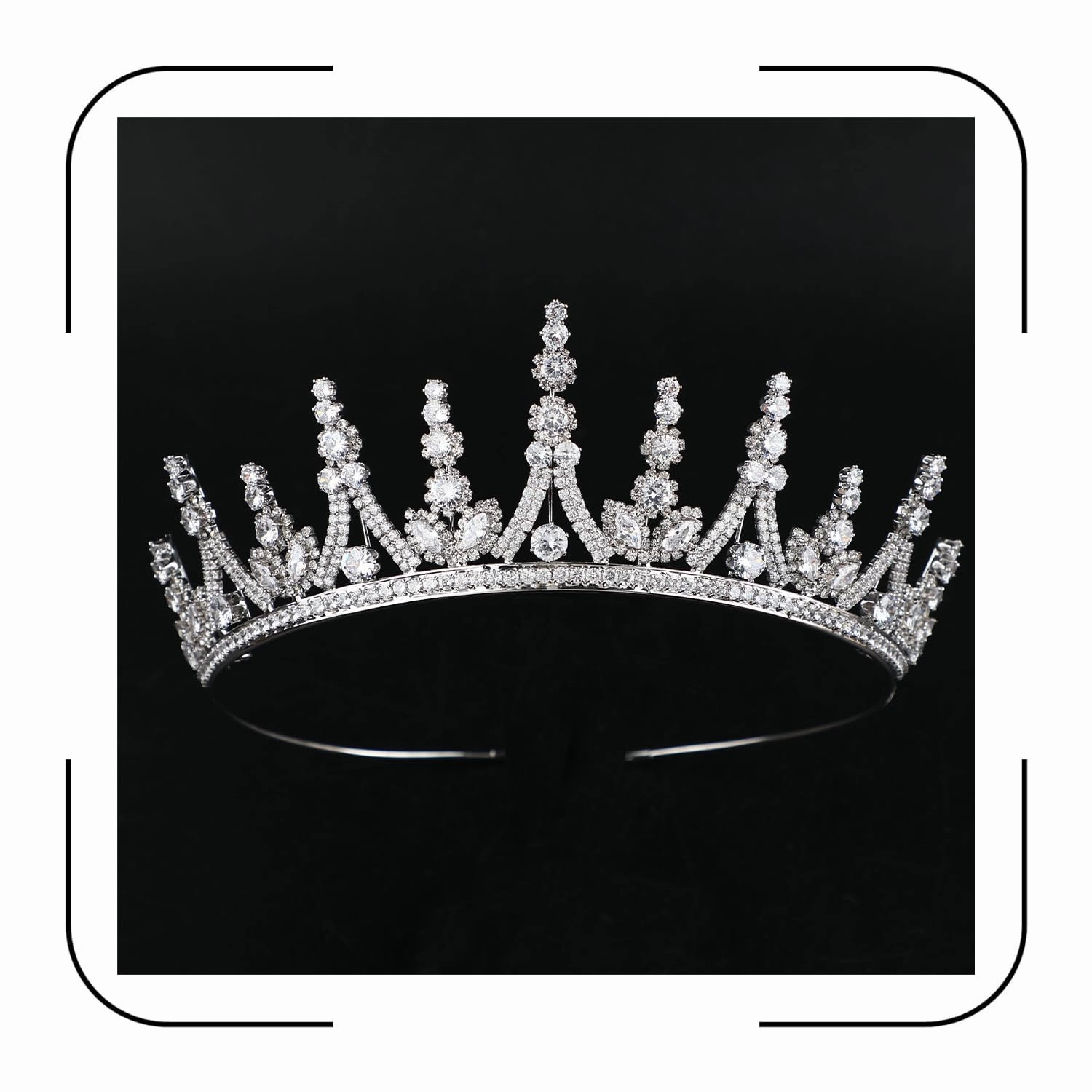 Sparkly Quinceanera Tiaras for Girls Cubic Zirconia Small Sweet 16 Birthday Prom Queen Crown Crystal Bridal Headband Coronas Para 15 Anos Quinceaneras 2024