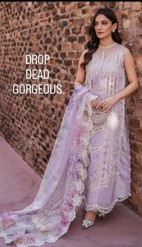 Spotted in Crimson A Floral Mesh - Lavender