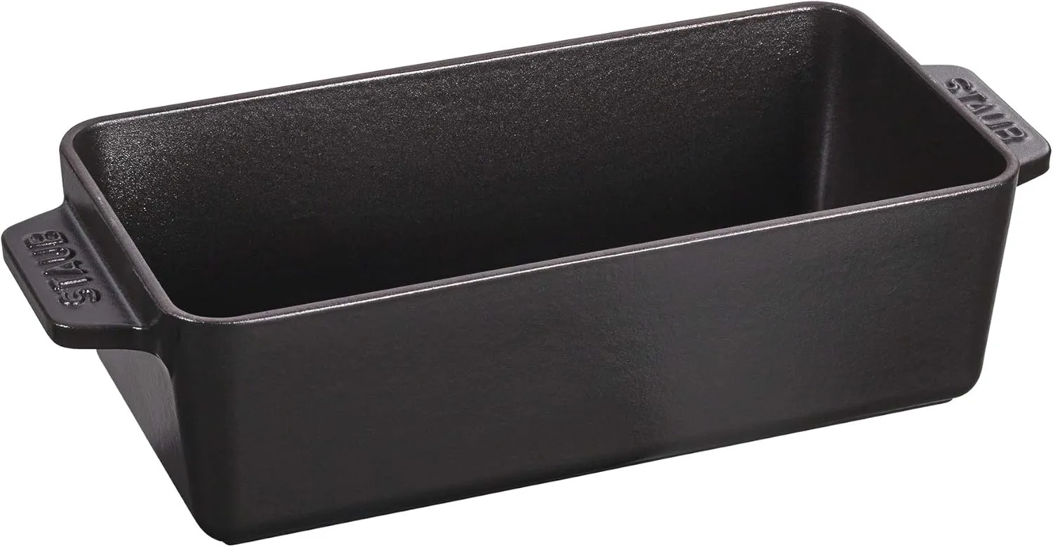 Staub Cast Iron 12.75-inch x 5.25-inch Loaf Pan - Matte Black, Made in France