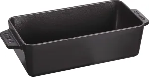 Staub Cast Iron 12.75-inch x 5.25-inch Loaf Pan - Matte Black, Made in France