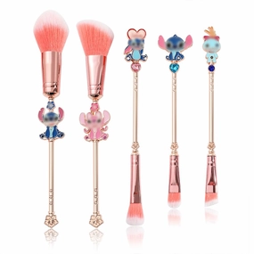 Stich Style Makeup Brush Set, 5Pcs Interstellar Baby Makeup Brushes, Creative Stitch Theme Cosmetic Brushes,Best Stitch Gifts for Girls