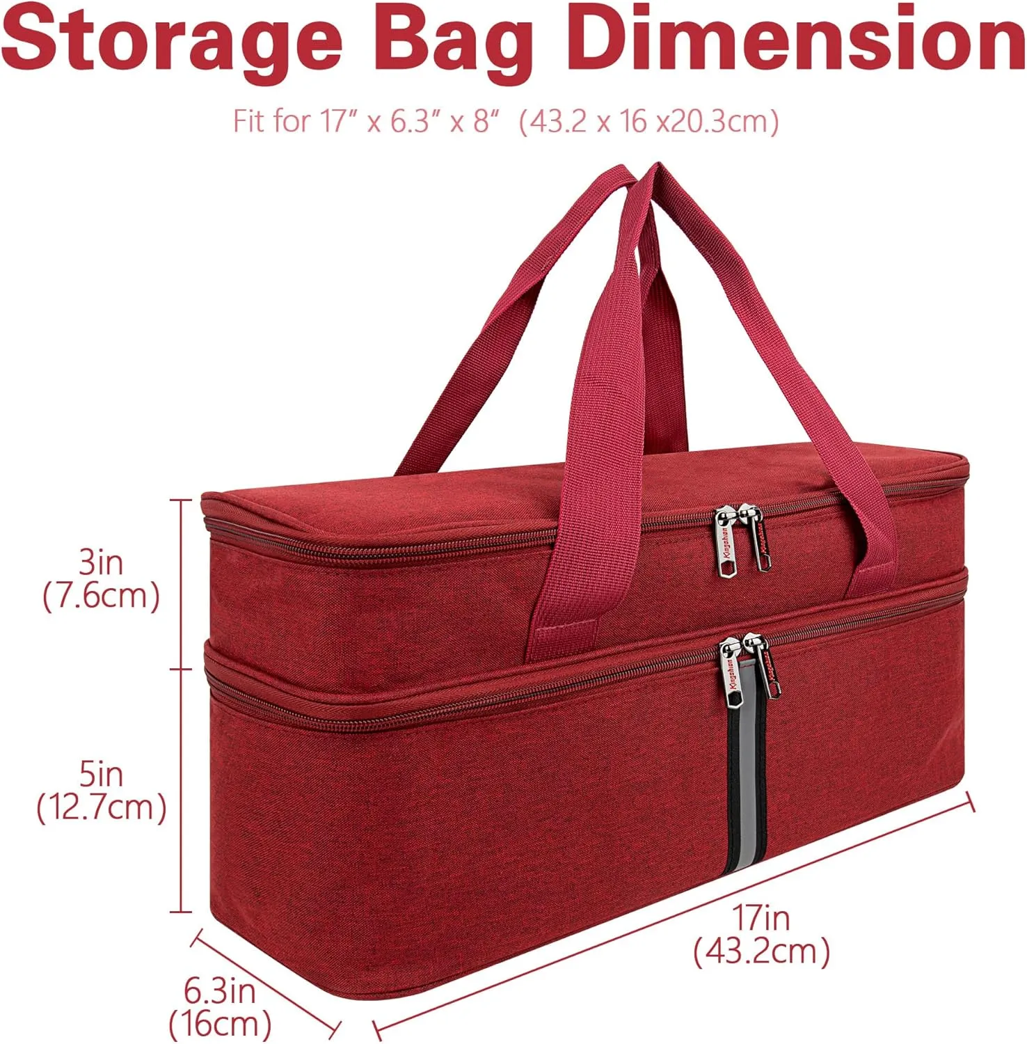 Storage bag for Hand Blender, Carrying Case for Immersion Blender Handheld, Stick Blender Travel Storage Organizer - Deep Red (Bag Only)